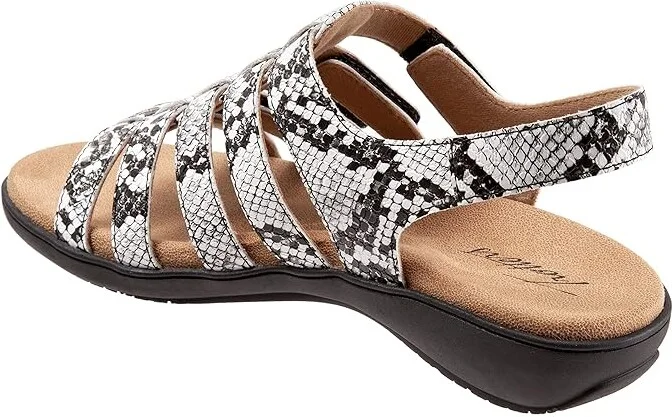 Trotters Tiki Women's Shoes Black/White Snake Veg : 10.5 N (AA), Leather - Image 6