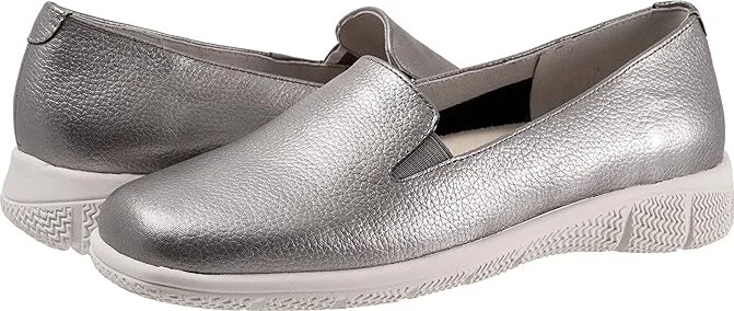 Trotters Universal Women's Shoes Pewter : 8 N (AA), Leather