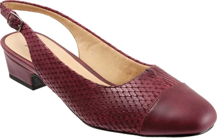 Burgundy Diamond Veg Calf Leather