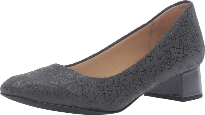 Dark Grey Graphic Embossed Leather