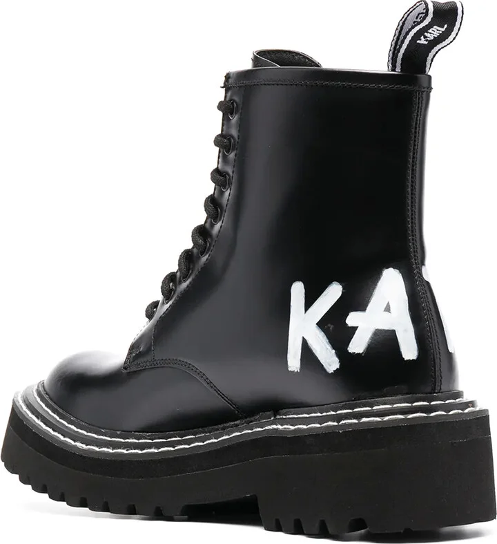 Troupe brush-logo combat boots - Image 3