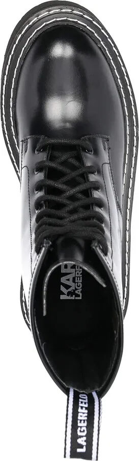 Troupe brush-logo combat boots - Image 4