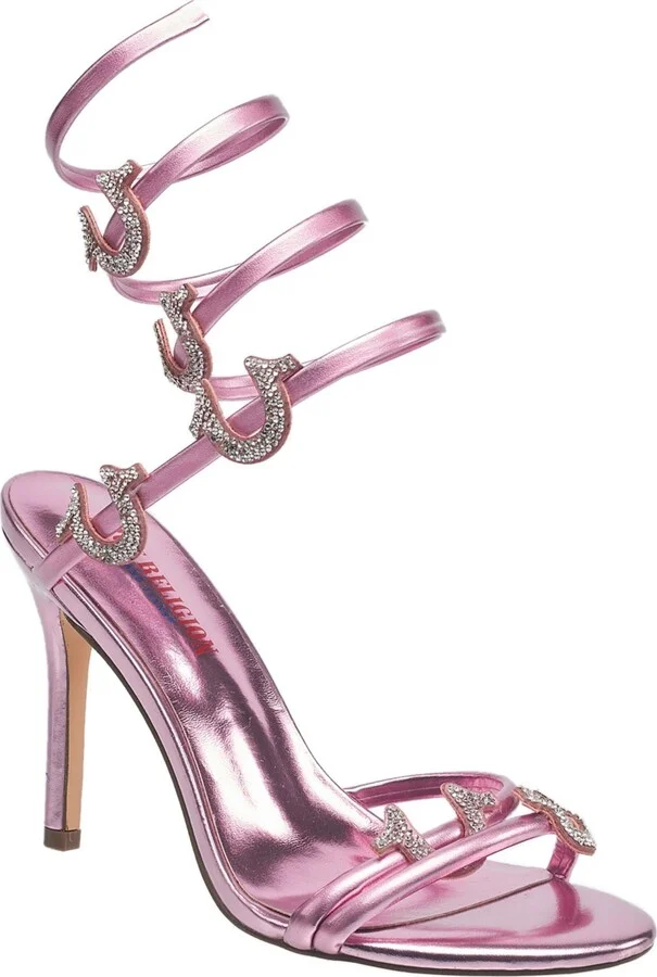 True Religion Tiana Spiral Ankle Wrap Heel