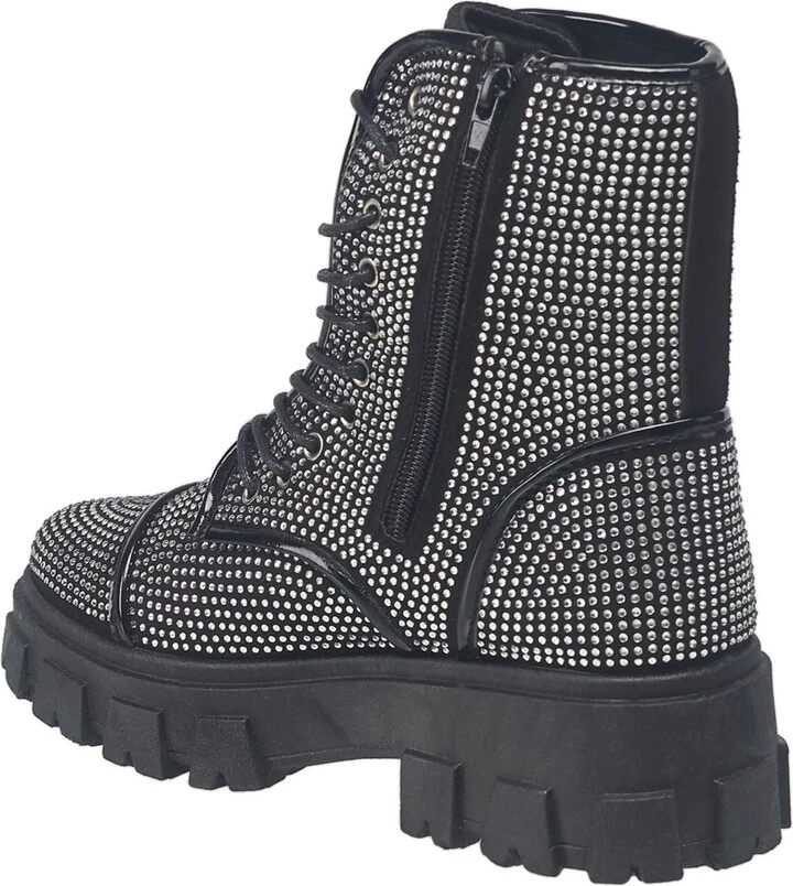 True Religion Women's Gee Rhinestone Combat Boot - Image 4