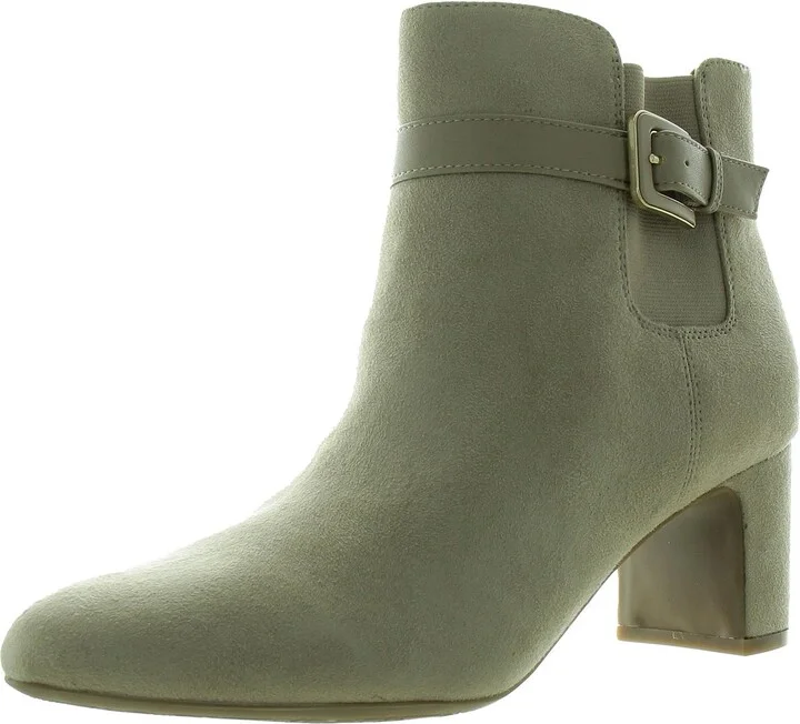 Truly Womens Zipper Faux Suede Booties