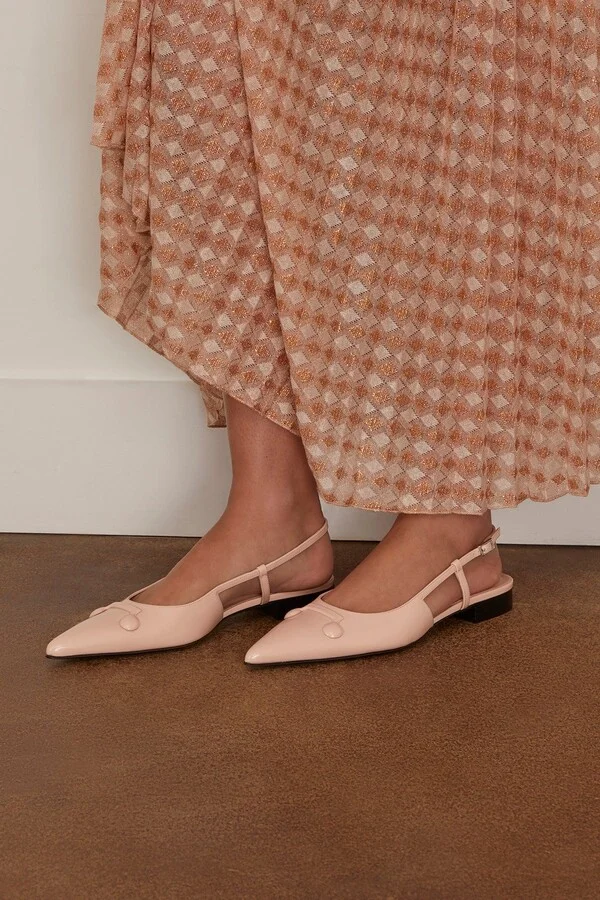 Trunkaroo Pointed Toe Slingback in Pink - Image 2