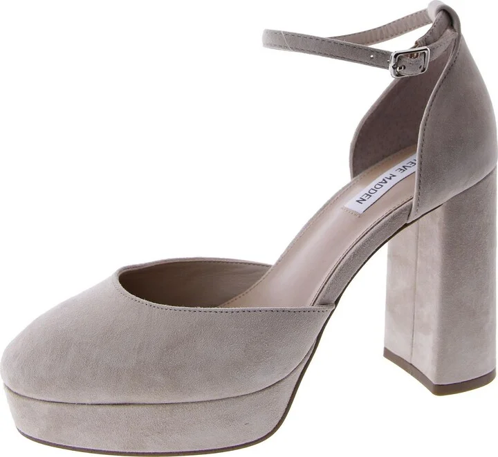 Truth Womens Suede Ankle Strap Platform Heels