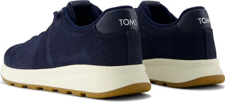 TRVL LITE Cabrillo Sneaker Water Repellent Navy Perforated Suede - Image 3