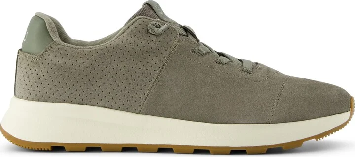 TRVL LITE Cabrillo Sneaker Water Repellent Vetiver Grey Perforated Suede