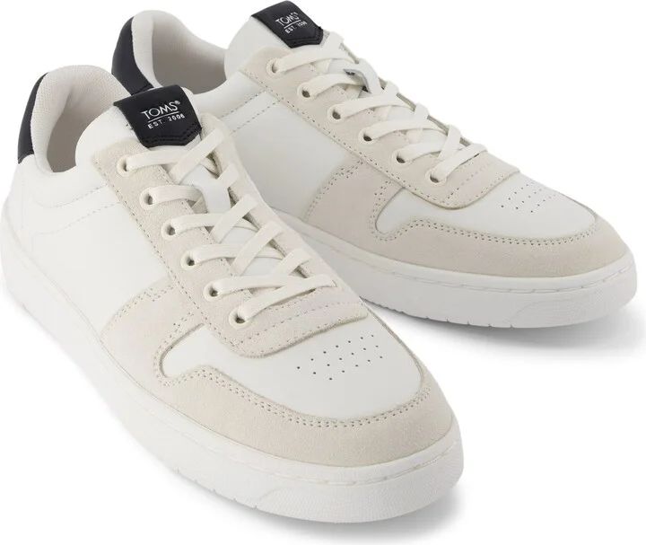 TRVL LITE Court White and Black Leather Sneaker - Image 4