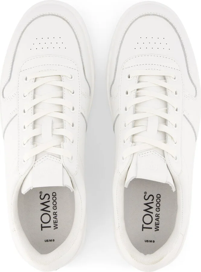 TRVL LITE Court White Leather Sneaker - Image 4