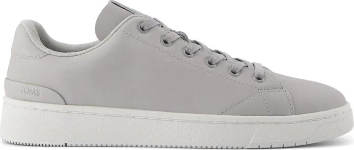 TRVL LITE Light Gray Leather Lace Up Sneaker