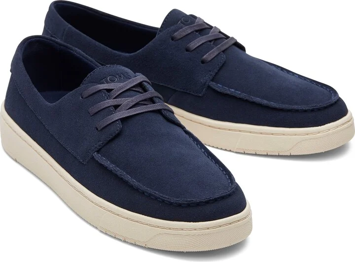 TRVL LITE London Navy Suede Loafer Slip On - Image 2