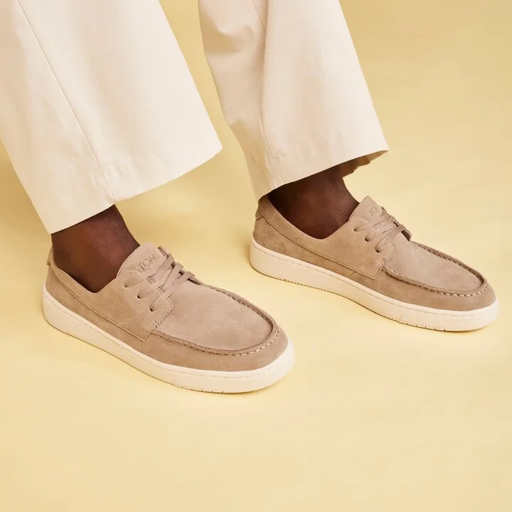 TRVL LITE London Taupe Suede Loafer Slip On - Image 2