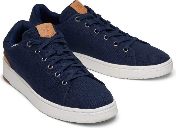 TRVL LITE Navy Canvas Lace-Up Sneaker - Image 2