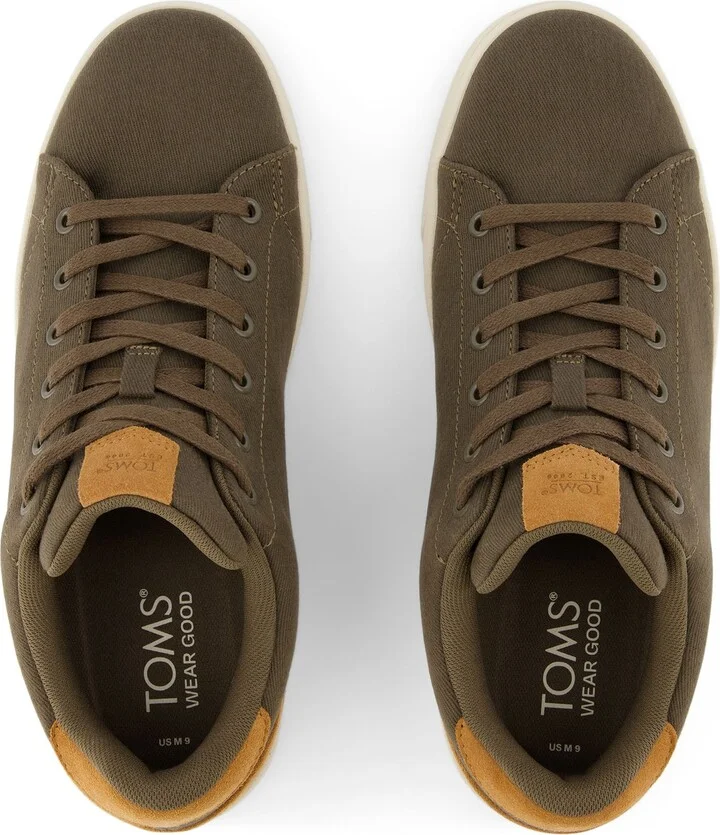 TRVL LITE Olive Recycled Cotton Sneaker - Image 4