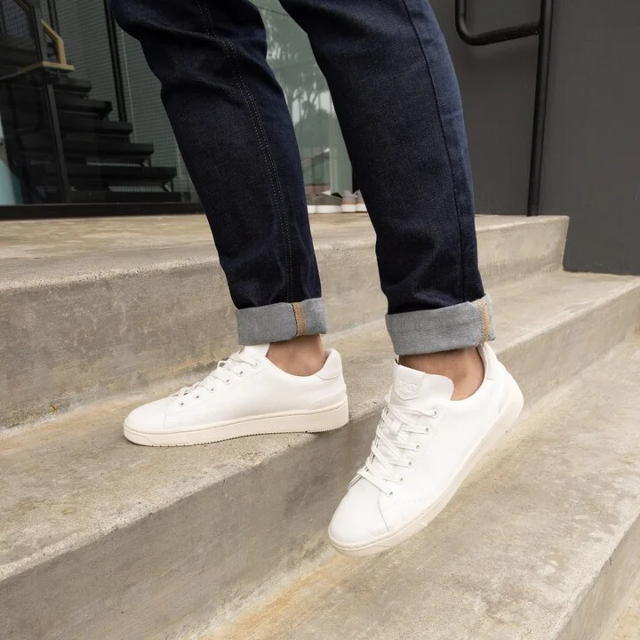 TRVL LITE Porcelain Leather Lace-Up Sneaker - Image 2