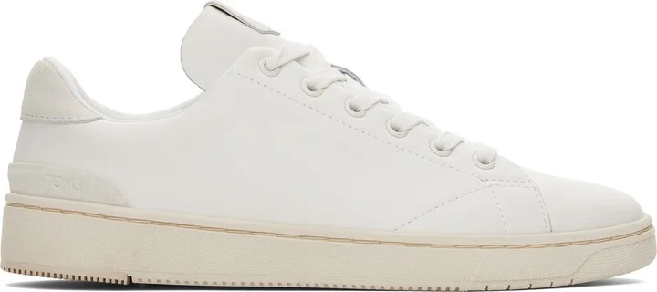 TRVL LITE Porcelain Leather Lace-Up Sneaker