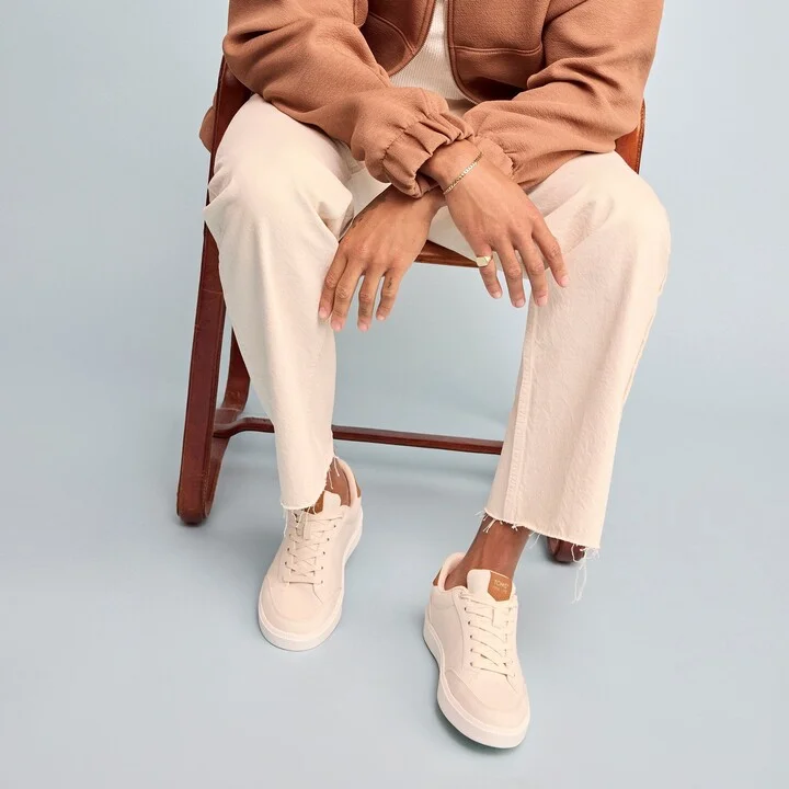 TRVL LITE Rio Beige Vintage Twill Sneaker - Image 3