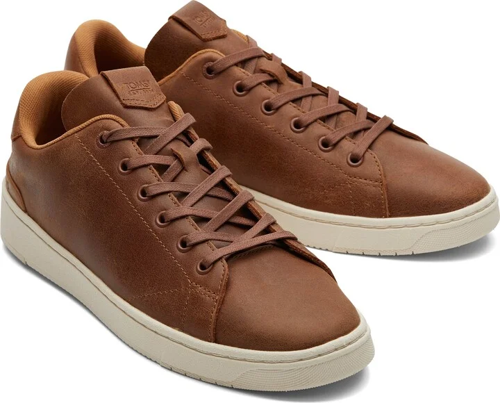 TRVL LITE Tan Leather Lace-Up Sneaker - Image 2