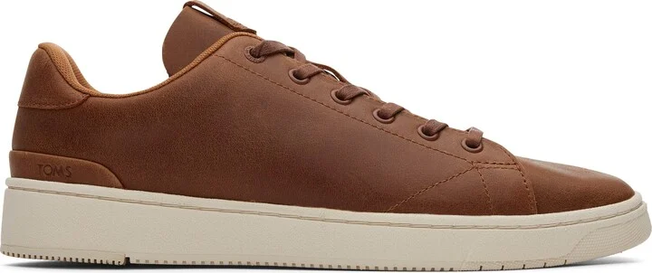 TRVL LITE Tan Leather Lace-Up Sneaker