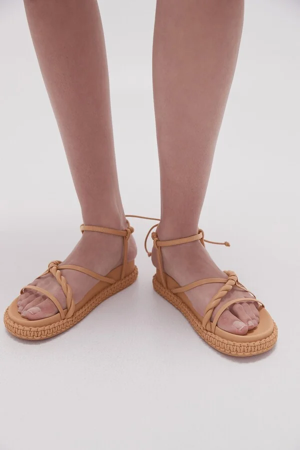 Tryphena Platform Twist Sandal In Colour Sand Beige Size 35 - Image 2