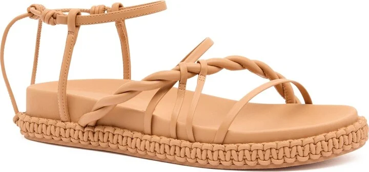 Tryphena Platform Twist Sandal In Colour Sand Beige Size 35 - Image 3