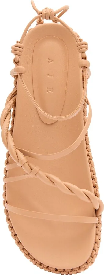 Tryphena Platform Twist Sandal In Colour Sand Beige Size 35 - Image 4