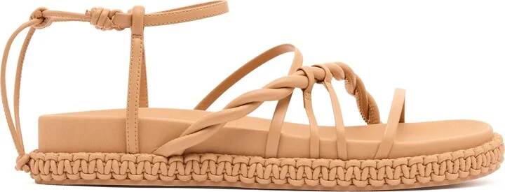 Tryphena Platform Twist Sandal In Colour Sand Beige Size 35