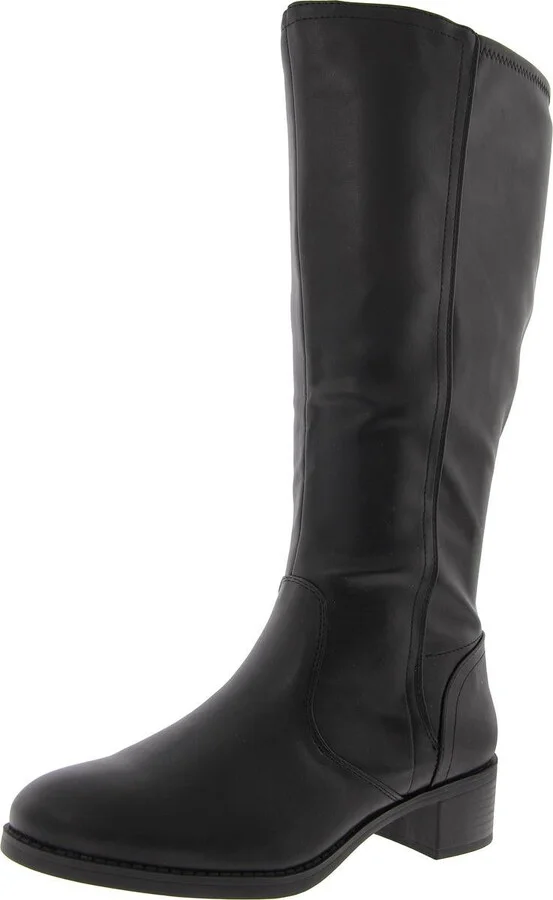 Tucker Plus Womens Wide Calf Faux Leather Knee-High Boots