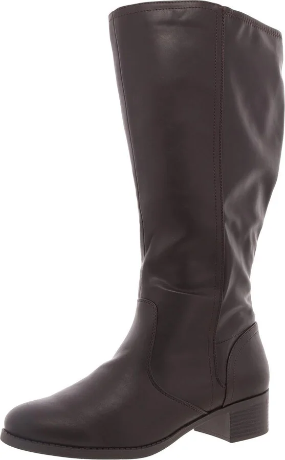 Tucker Plus Womens Zipper Manmade Knee-High Boots