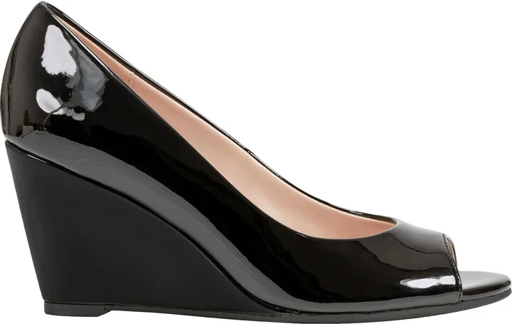 Tuff Love Peep Toe Patent Wedge Pump - Image 7