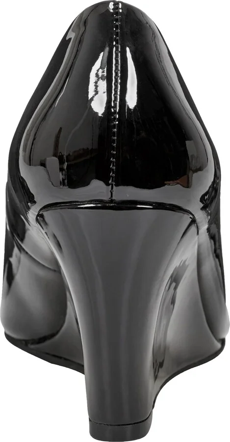 Tuff Love Peep Toe Patent Wedge Pump - Image 10