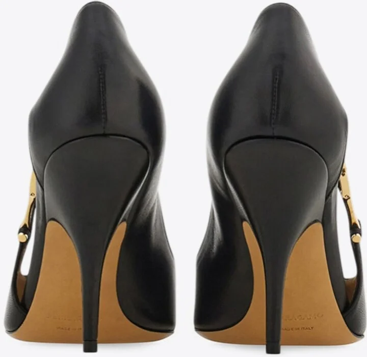 Tulip 95 F Buckle Leather Pumps - Image 2
