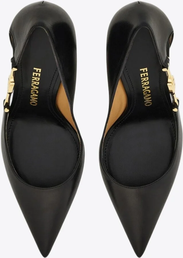 Tulip 95 F Buckle Leather Pumps - Image 3