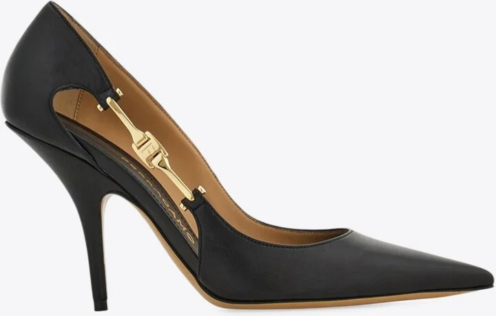 Tulip 95 F Buckle Leather Pumps