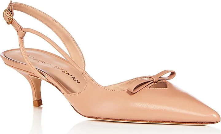 TULLY 50 Womens Bow Denim Slingback Heels