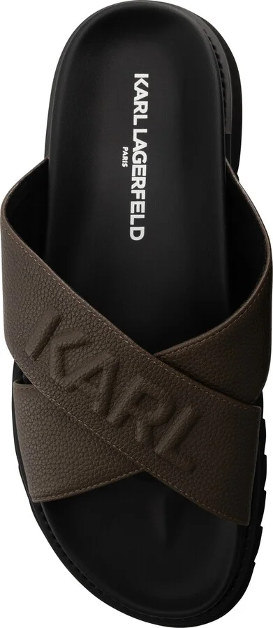 Tumbled Leather Crisscross Slide Sandal - Image 4