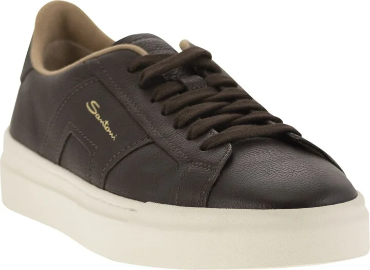 Tumbled Leather Double Buckle Trainer - Image 2