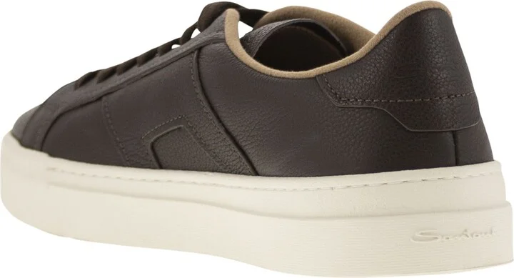 Tumbled Leather Double Buckle Trainer - Image 3