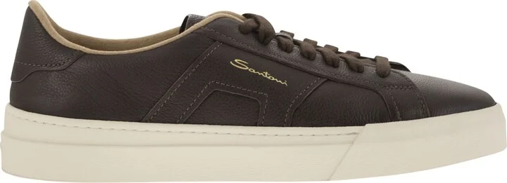 Tumbled Leather Double Buckle Trainer