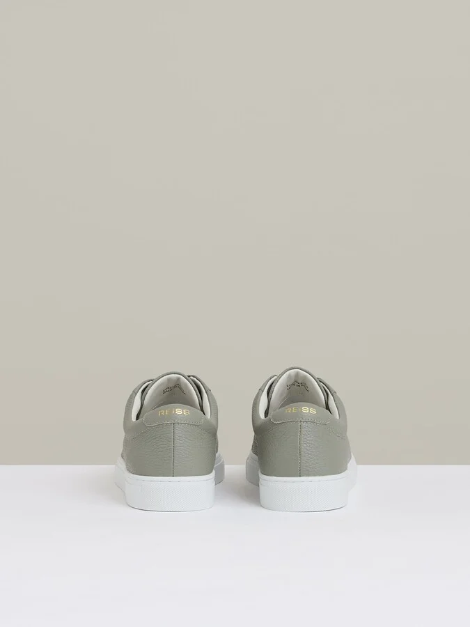 Tumbled-leather Low-top Trainers - Image 5