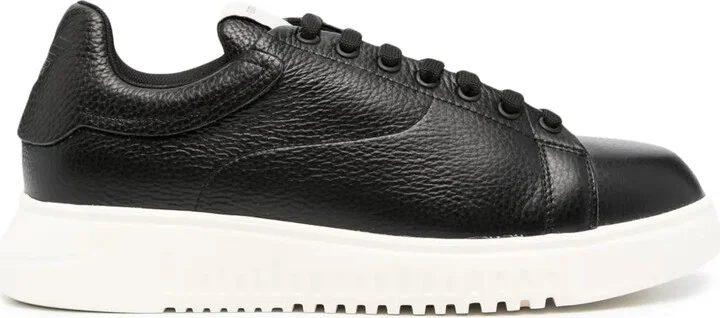 Tumbled leather sneakers