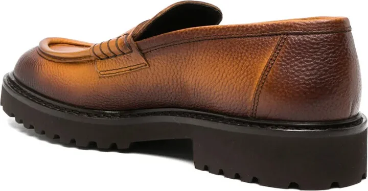 Tumbled pebbled leather loafers - Image 3