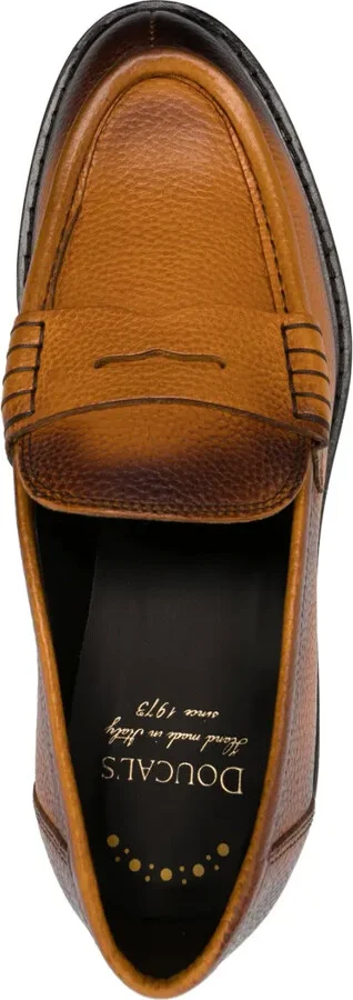 Tumbled pebbled leather loafers - Image 4
