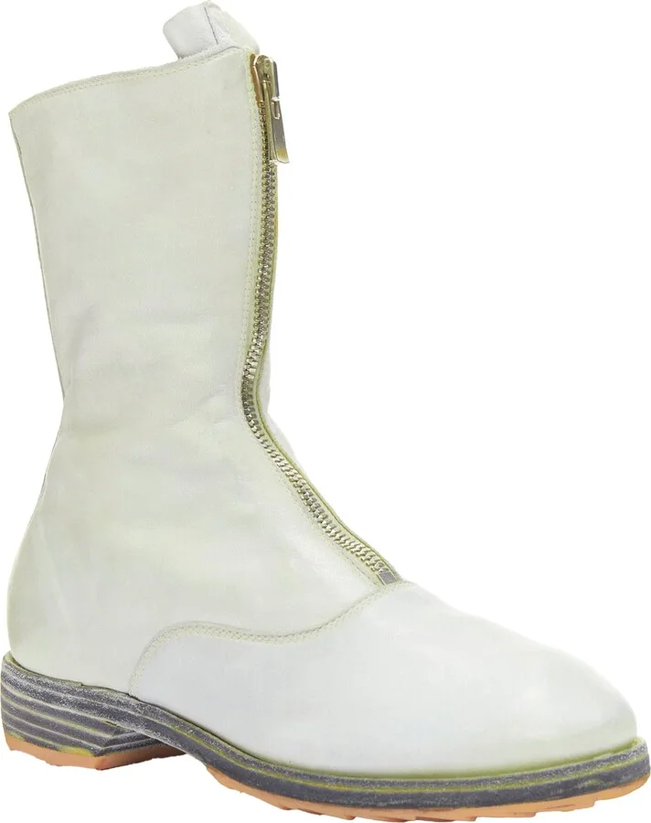 Tumbled Washed Soft Leather Zip Boot