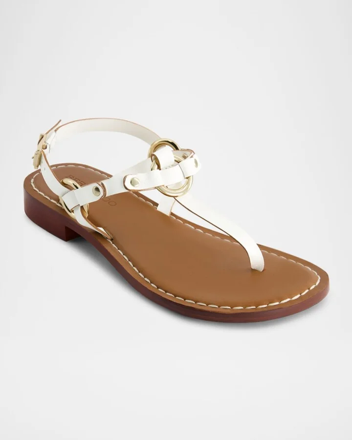 Tuni Leather Thong Slingback Sandals - Image 3