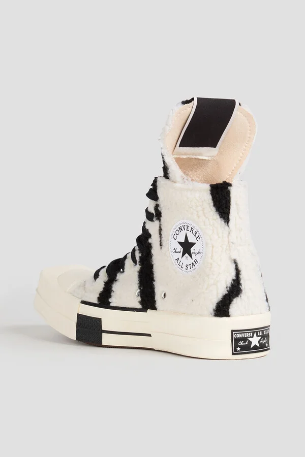 Turbodrk zebra-print faux fur high-top sneakers - Image 3