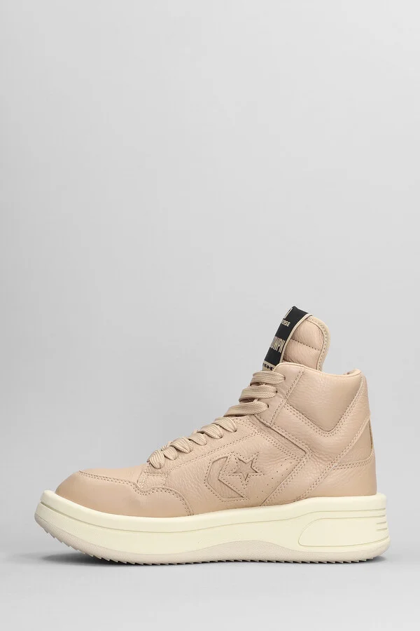 Turbowpn Sneakers In Beige Leather - Image 3
