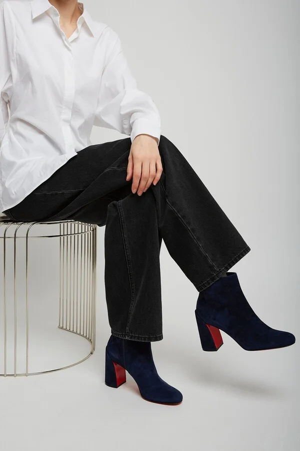 Turela dark blue suede boots - Image 2